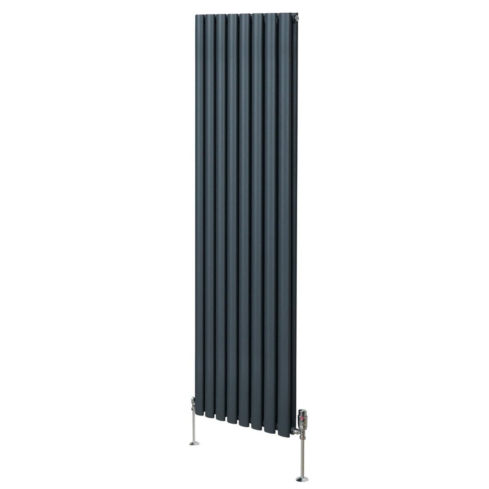 Voir la diapositive 1 : MONSTERSHOP Radiateur à colonnes ovales & robinet, 2 panneaux - 1800 x 480 mm
