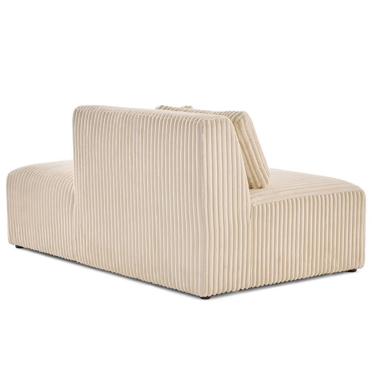 LISA DESIGN Victoire - module d'assise droit en velours côtelé grosses côtes