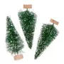 RICO DESIGN Lot de 3 sapins de Noël en bois vert 7 cm