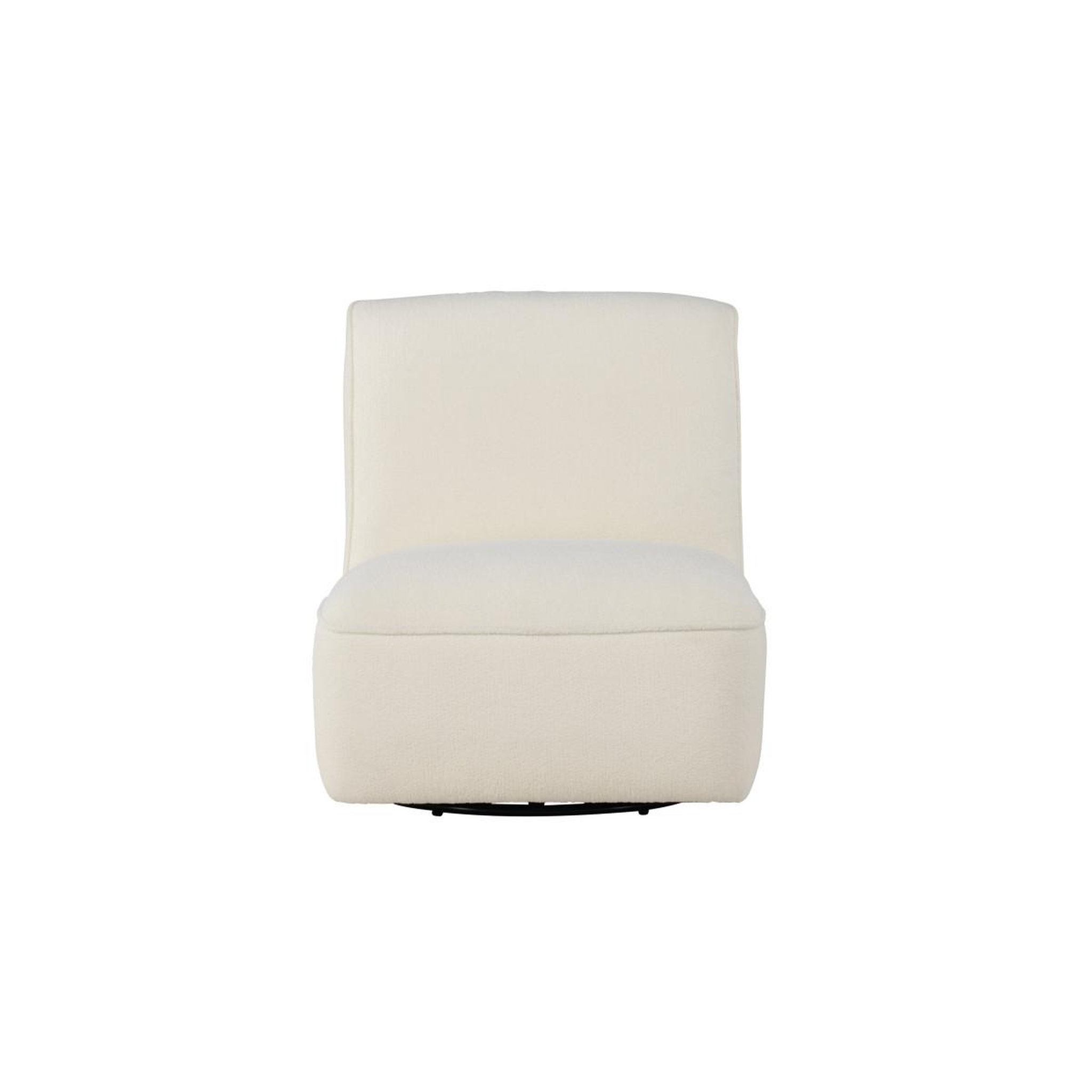 Voir la diapositive 2 : Paris Prix Fauteuil design en tissu bouclette  my  88cm blanc