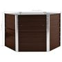 Voir la diapositive 5 : VIDAXL Lit sureleve de jardin Marron 129x129x77 cm Acier galvanise