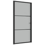 Voir la diapositive 2 : VIDAXL Porte interieure 102,5x201,5 cm Noir Verre mat et aluminium