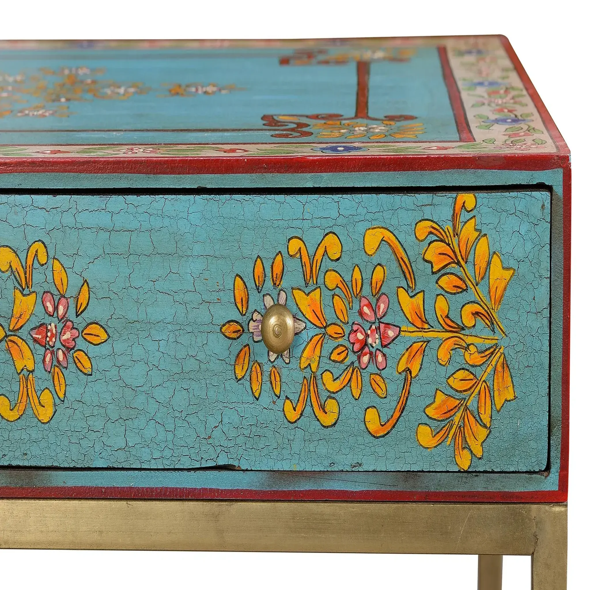 Voir la diapositive 6 : GINER Y COLOMER SL Table basse en bois de manguier 90 cm style ethnique