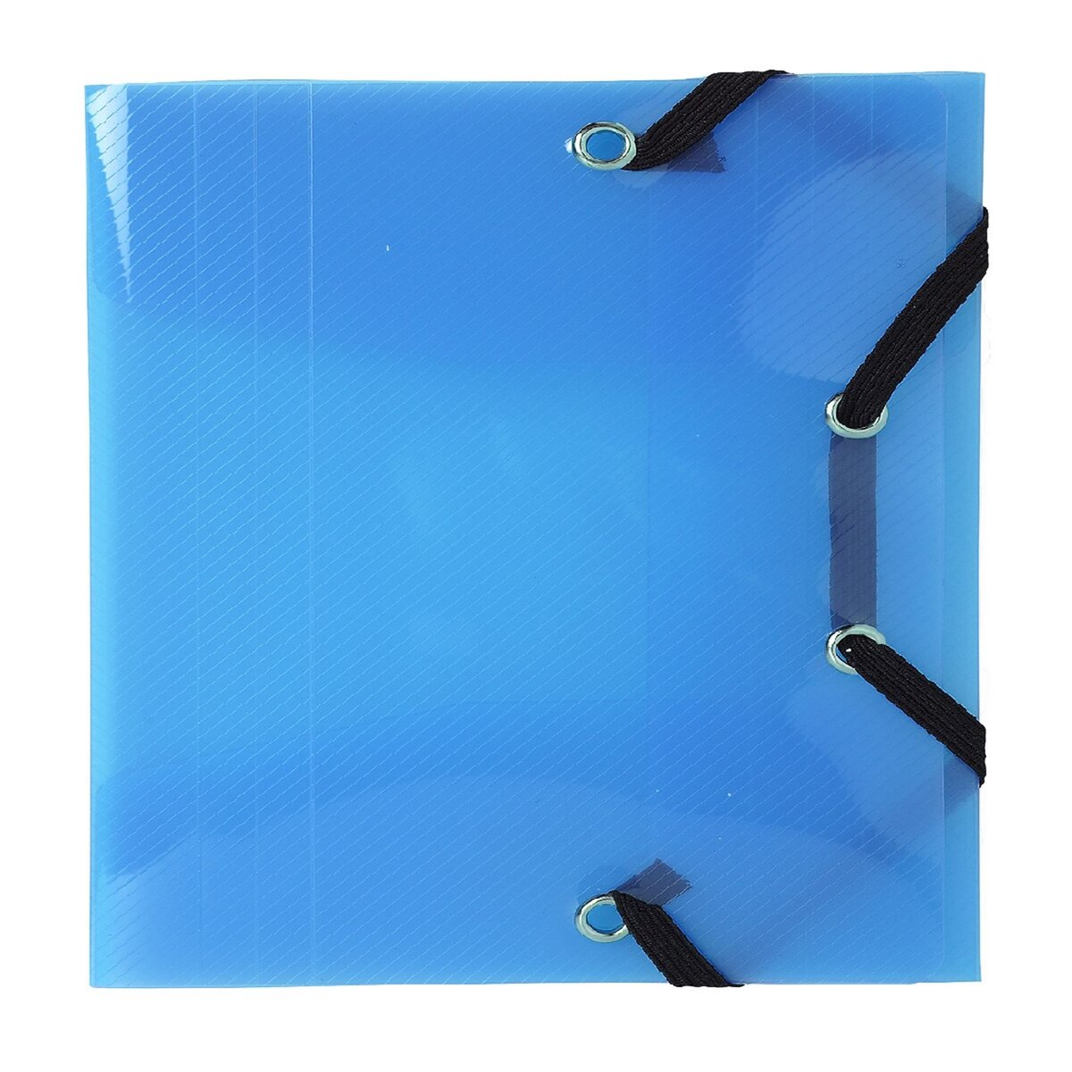EXACOMPTA  Chemise polypropylène à élastiques bleu translucide