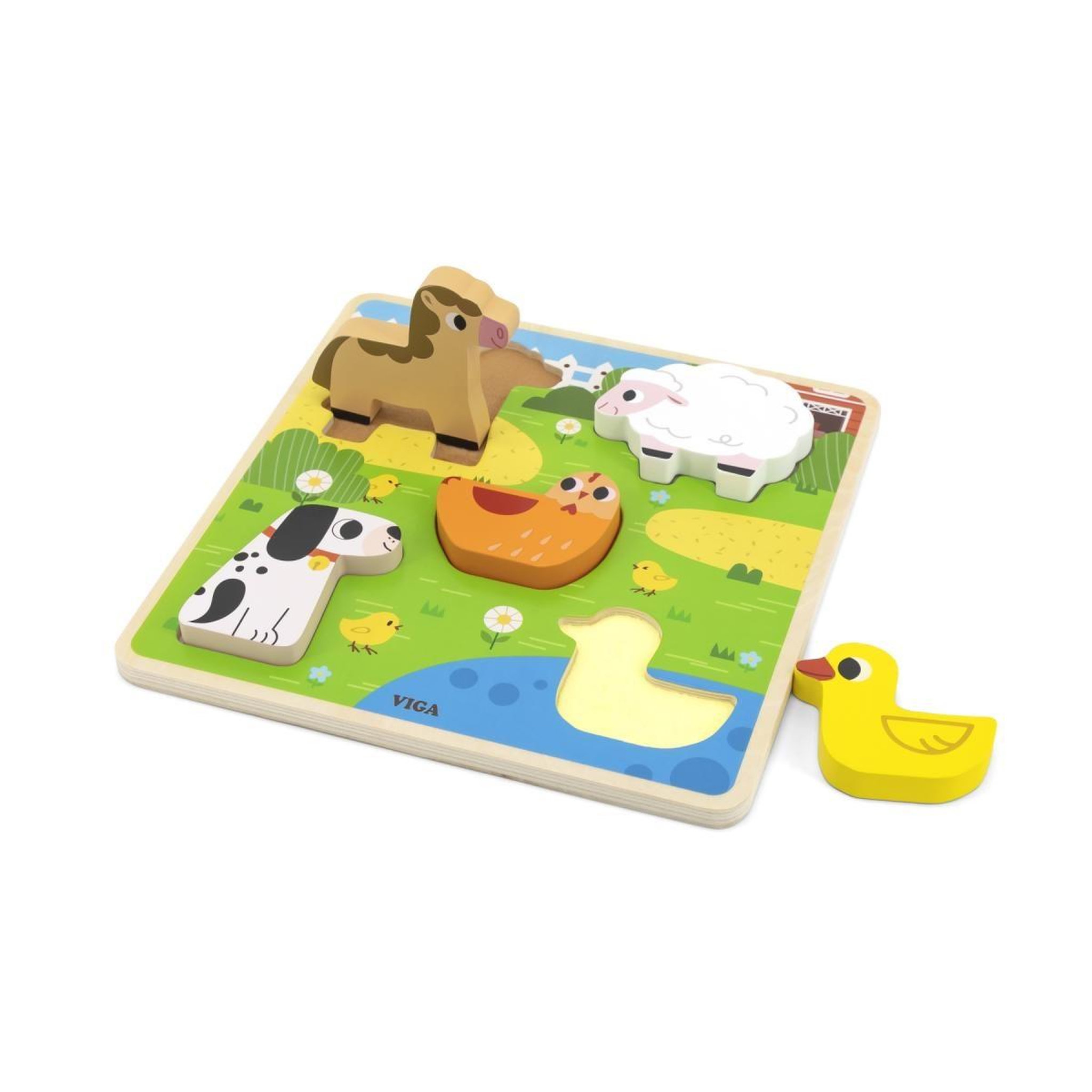 Voir la diapositive 2 : VIGA Puzzle tactile  44662 - ferme