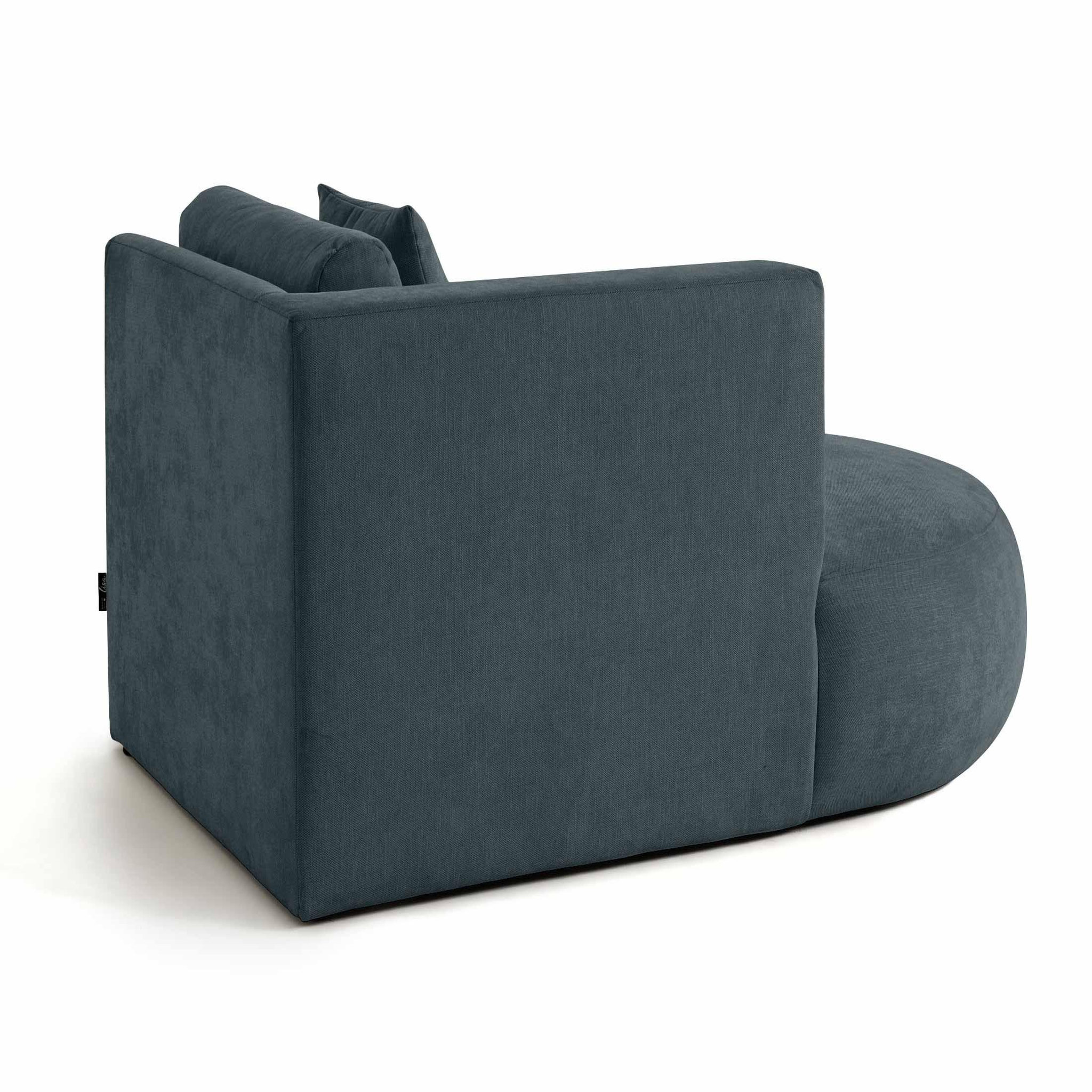 Voir la diapositive 4 : BEST MOBILIER Santorini - module d'assise méridienne gauche - en tissu texturé