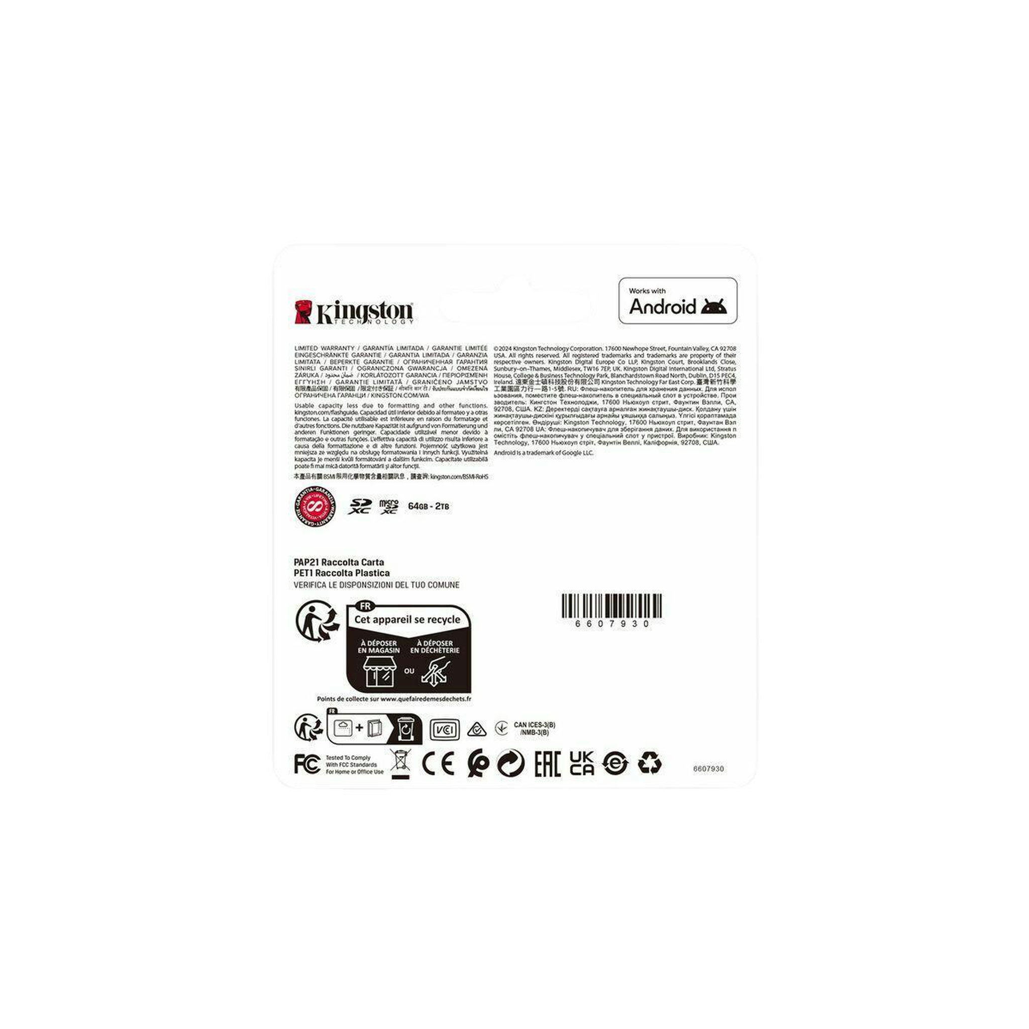 Voir la diapositive 2 : Kingston Carte mémoire Kingston Canvas Select Plus 512 Go