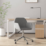 VIDAXL Chaise pivotante de bureau Gris clair Tissu