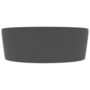 Voir la diapositive 4 : VIDAXL Lavabo de luxe avec trop-plein Gris fonce mat 36x13cm Ceramique