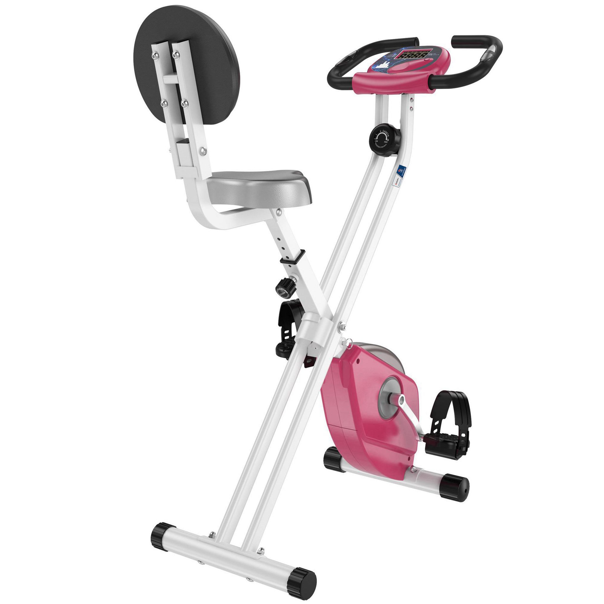 Voir la diapositive 1 : HOMCOM Vélo d'appartement pliable - collaboration Aosom.fr x FFHandball - 8 niv. résistance magnétique réglable