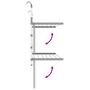 Voir la diapositive 5 : VIDAXL Sechoir a linge pour balcon 89x25x(60-95) cm aluminium