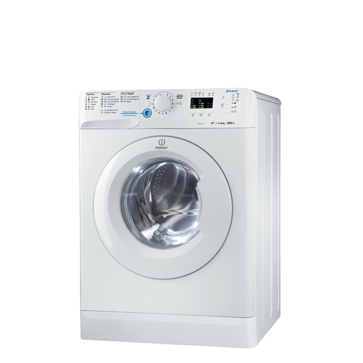 INDESIT Lave-linge hublot XWA 61252 W FR, 6 kg, 1200 T/min