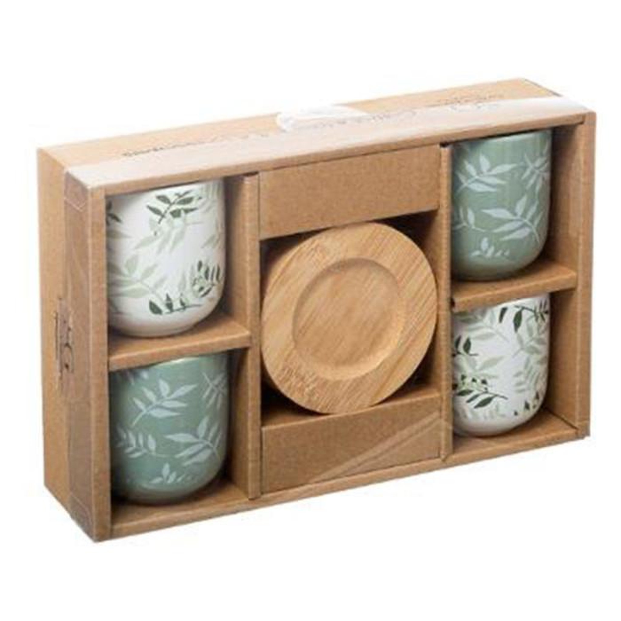 Voir la diapositive 5 : SECRET DE GOURMET Lot de 4 tasses à café  green harmony  13cl vert
