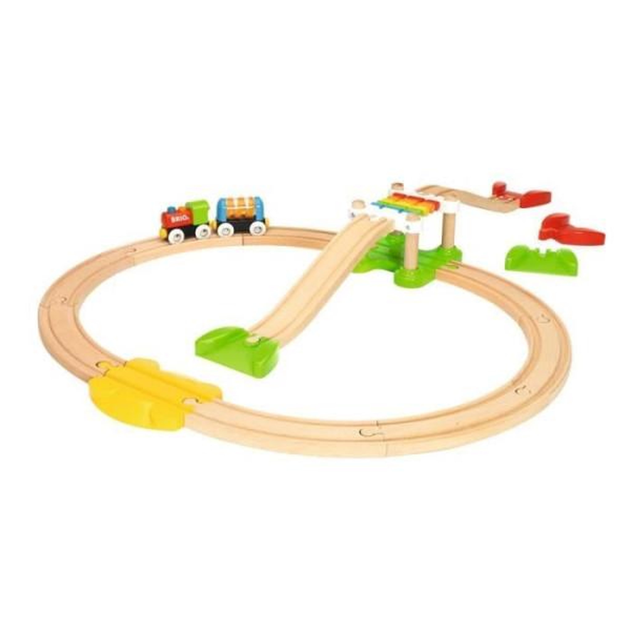 Voir la diapositive 4 : Brio Circuit de train en bois brio mon premier circuit de découverte - coffret 18 pieces - des 18 mois