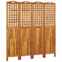 Voir la diapositive 2 : VIDAXL Cloison de separation 4 panneaux 162x2x180 cm Bois d'acacia