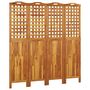 Voir la diapositive 2 : VIDAXL Cloison de separation 4 panneaux 162x2x180 cm Bois d'acacia