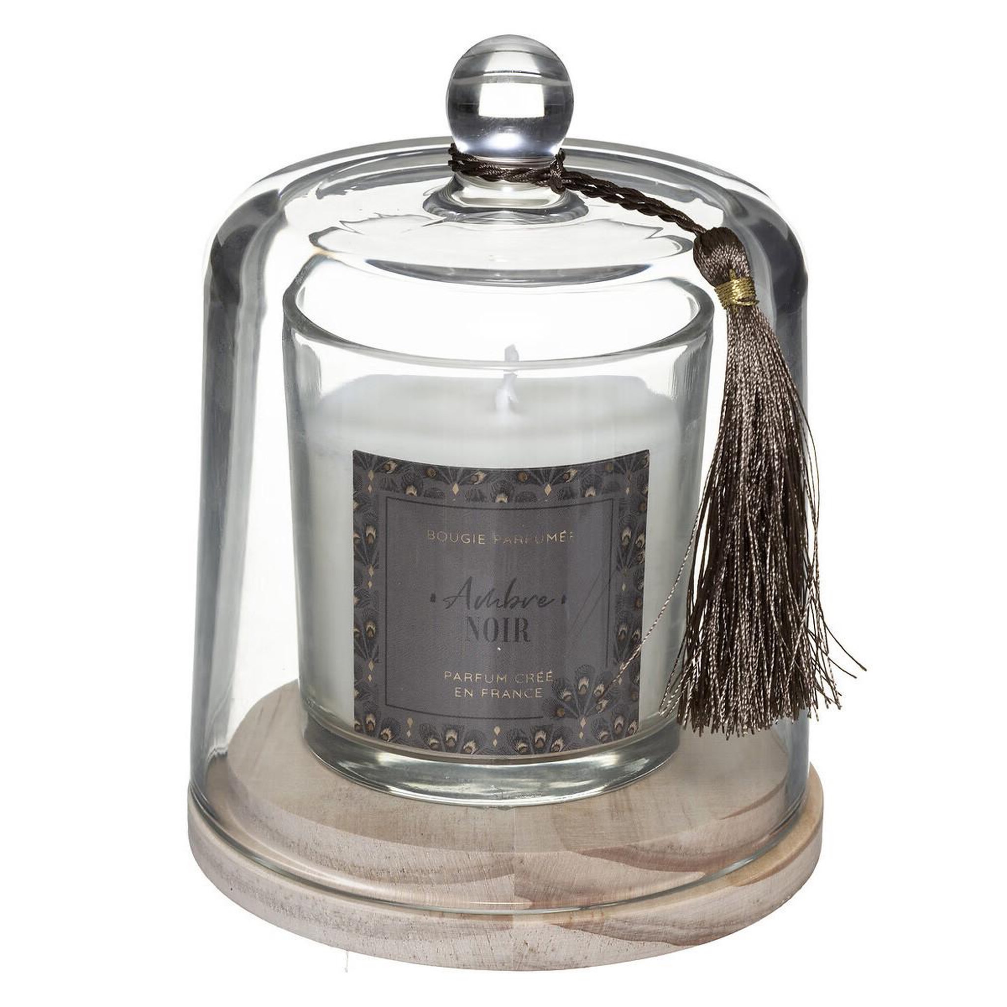 COMPTOIR DE LA BOUGIE Bougie parfumée cloche  loli  130g ambre noir