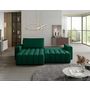 Voir la diapositive 2 : BEST MOBILIER Cordova - canapé d'angle gauche 4 places convertible avec coffre en velours