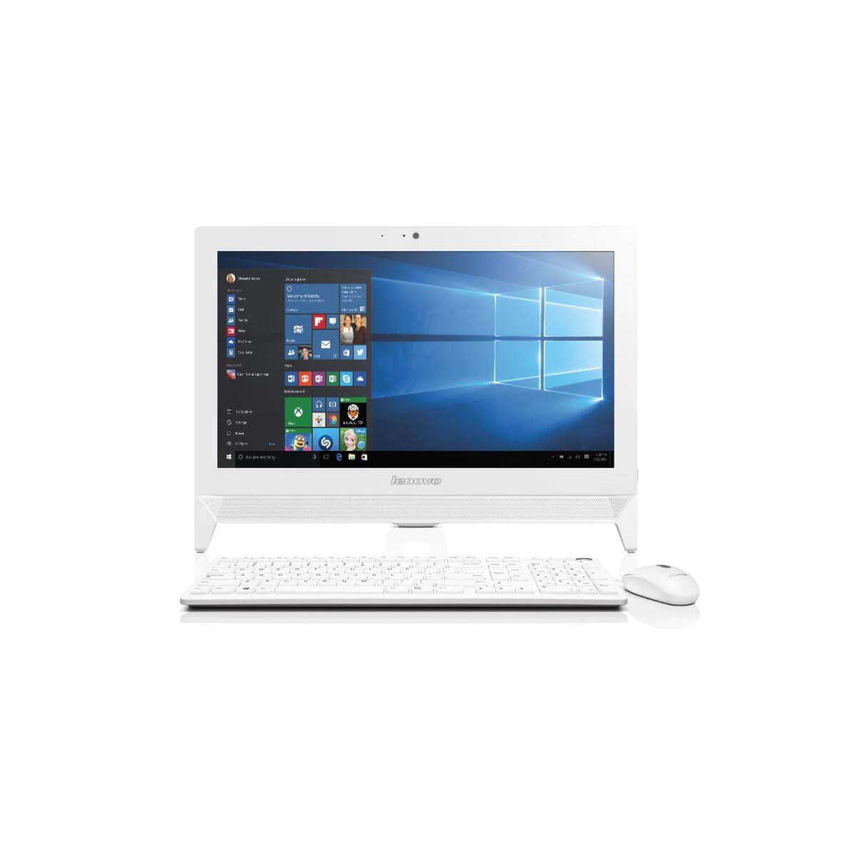 LENOVO Ordinateur de bureau All In One C20-00 Blanc