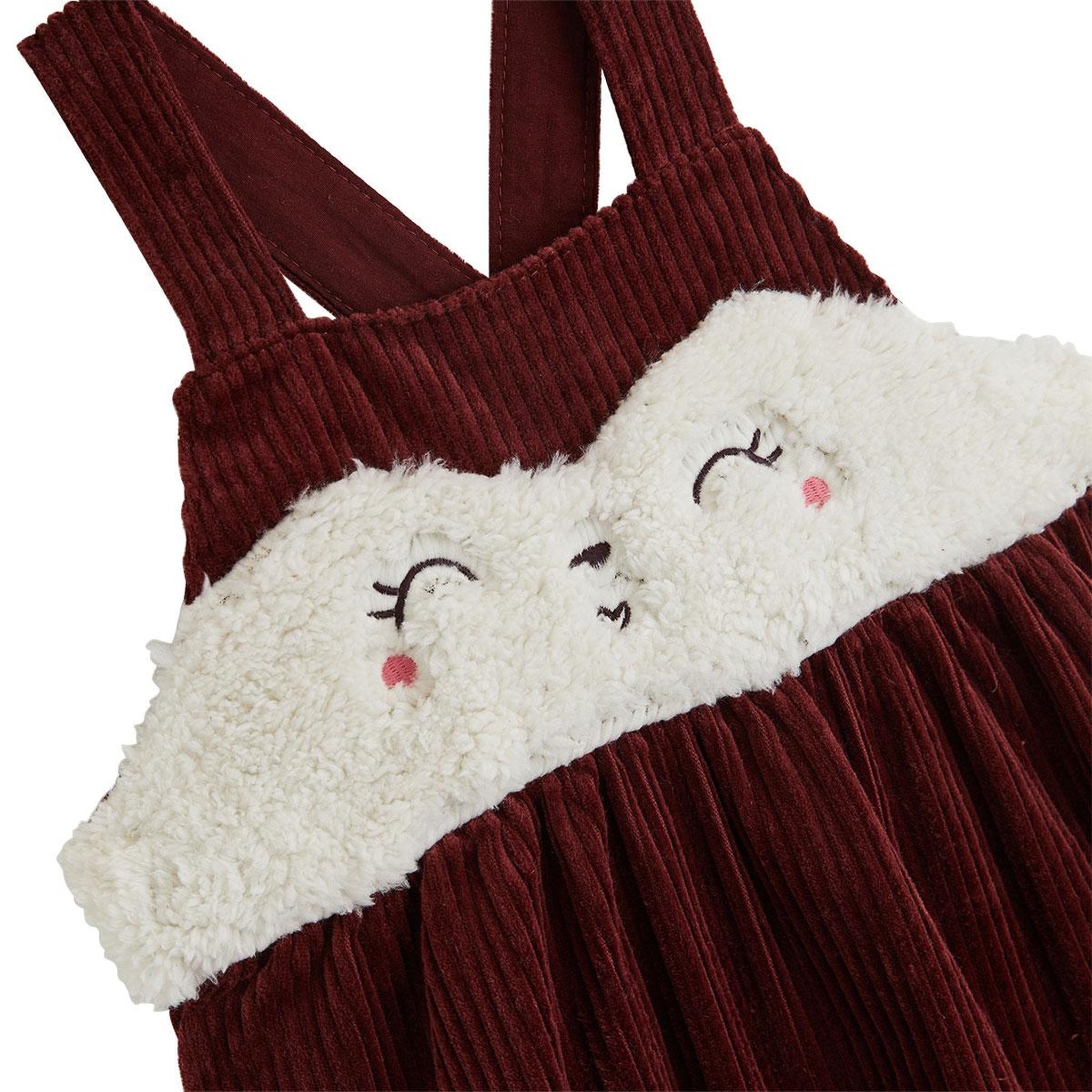 Voir la diapositive 3 : PETIT BEGUIN Robe bébé en velours côtelé aimée
