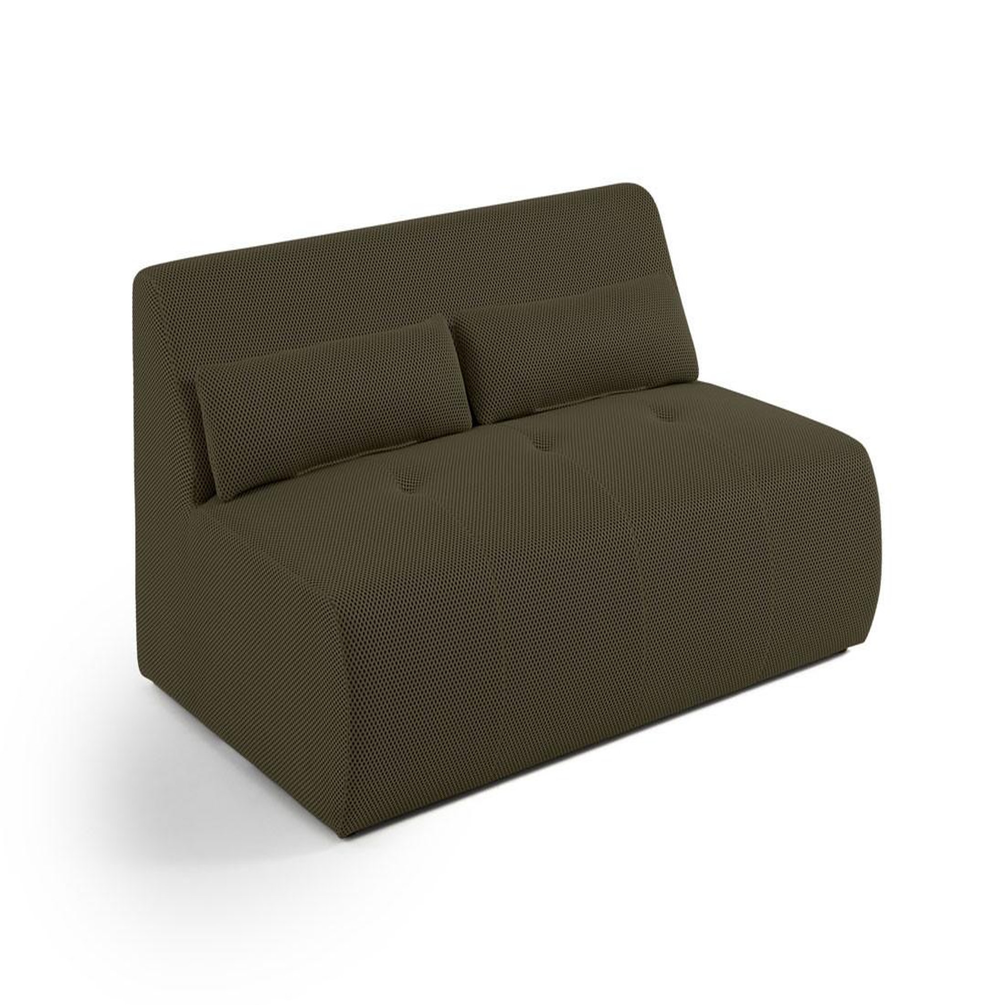 Voir la diapositive 2 : LISA DESIGN Onyx - canapé droit 2 places - en tissu mailles 3d