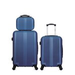 HERO HERO - Lot de 3 - Valise weekend, valise cabine et vanity LIPARI. Coloris disponibles : Beige, Noir, Bleu, Gris