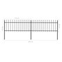 Voir la diapositive 6 : VIDAXL Cloture de jardin avec dessus en lance Acier 3,4x0,8 m Noir