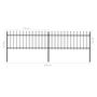 Voir la diapositive 6 : VIDAXL Cloture de jardin avec dessus en lance Acier 3,4x0,8 m Noir