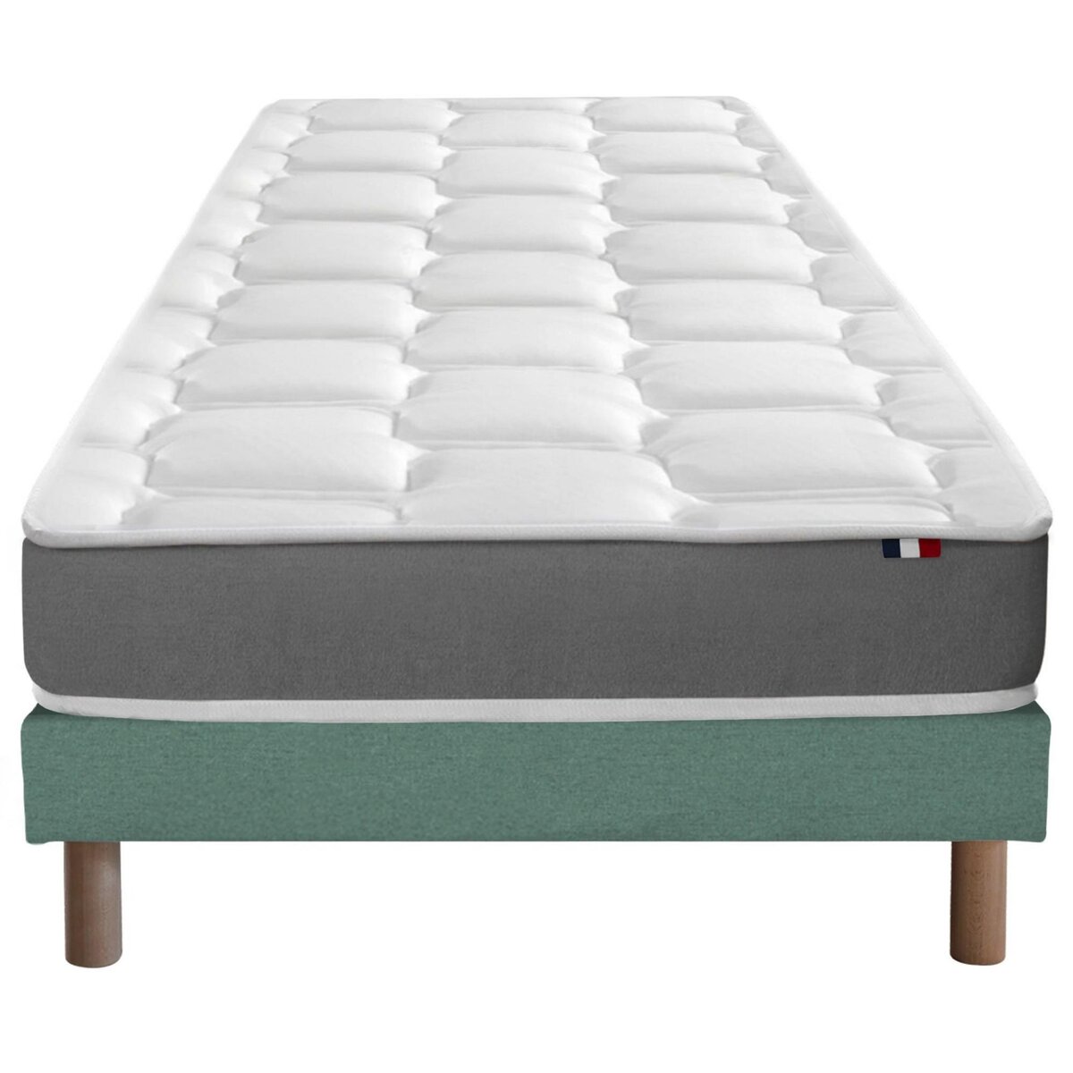 IDLITERIE Ensemble matelas mémoire de forme MAM AZUR avec sommier - confort français