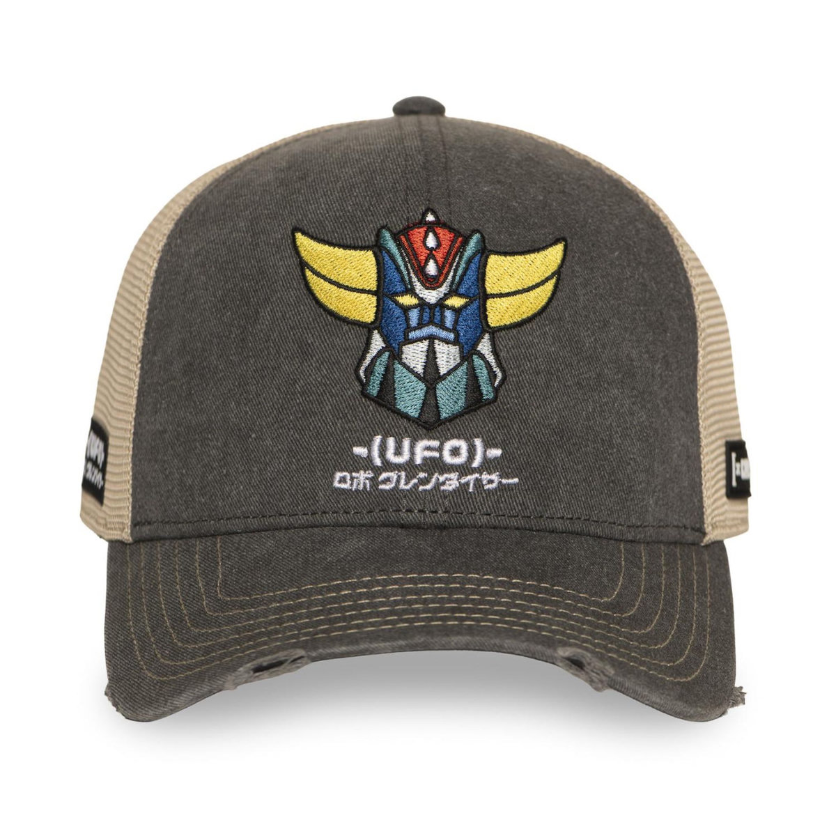 CAPSLAB Casquette semi curved finitions premium effet usé Goldorak