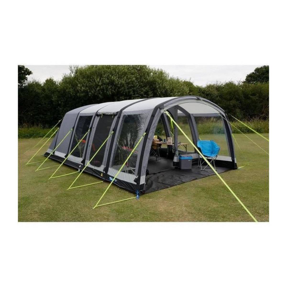 KAMPA Tente de camping gonflabe - 6 places - KAMPA - Hayling 6 AIR - Gris et noir