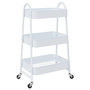 Voir la diapositive 2 : VIDAXL Chariot de rangement a 3 niveaux blanc 42x41,5x77 cm acier