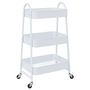Voir la diapositive 2 : VIDAXL Chariot de rangement a 3 niveaux blanc 42x41,5x77 cm acier