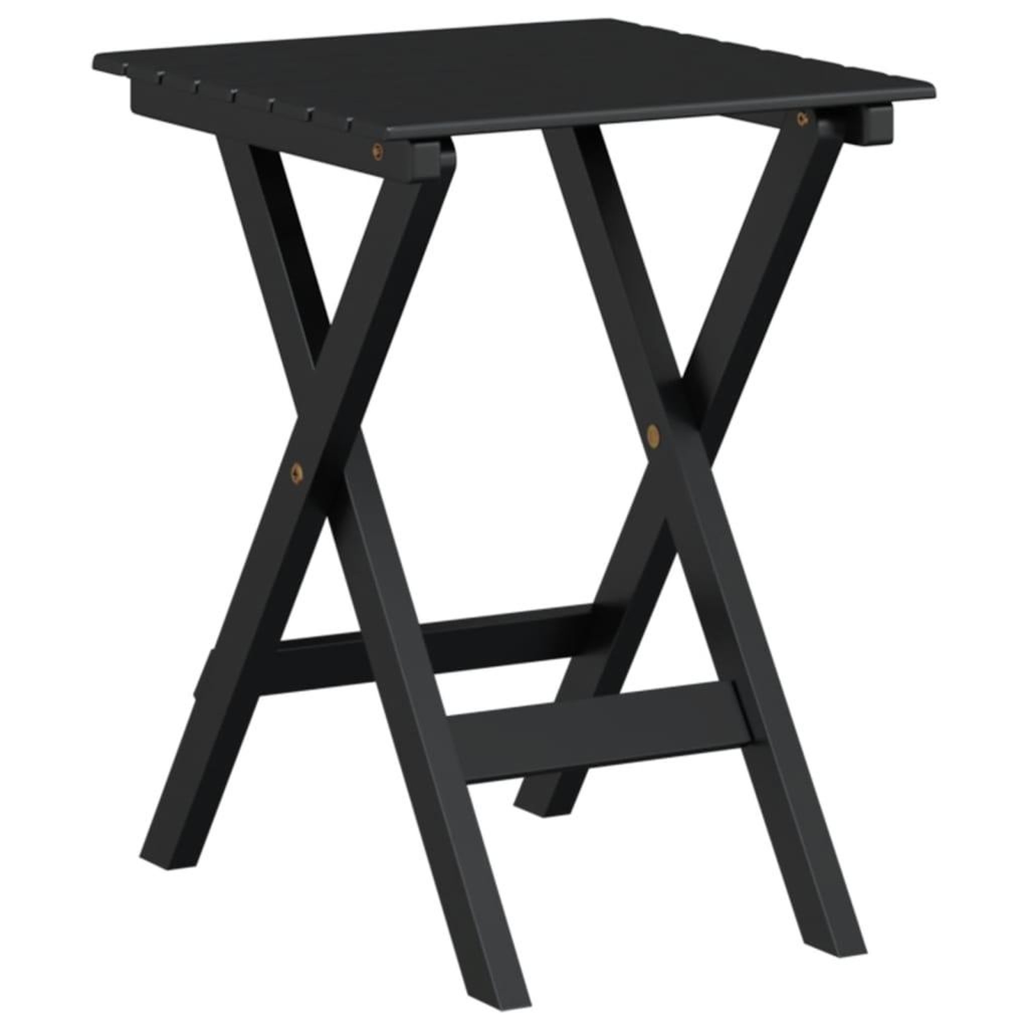 Voir la diapositive 4 : VIDAXL Chaises a bascule lot de 2 table pliable noir massif peuplier