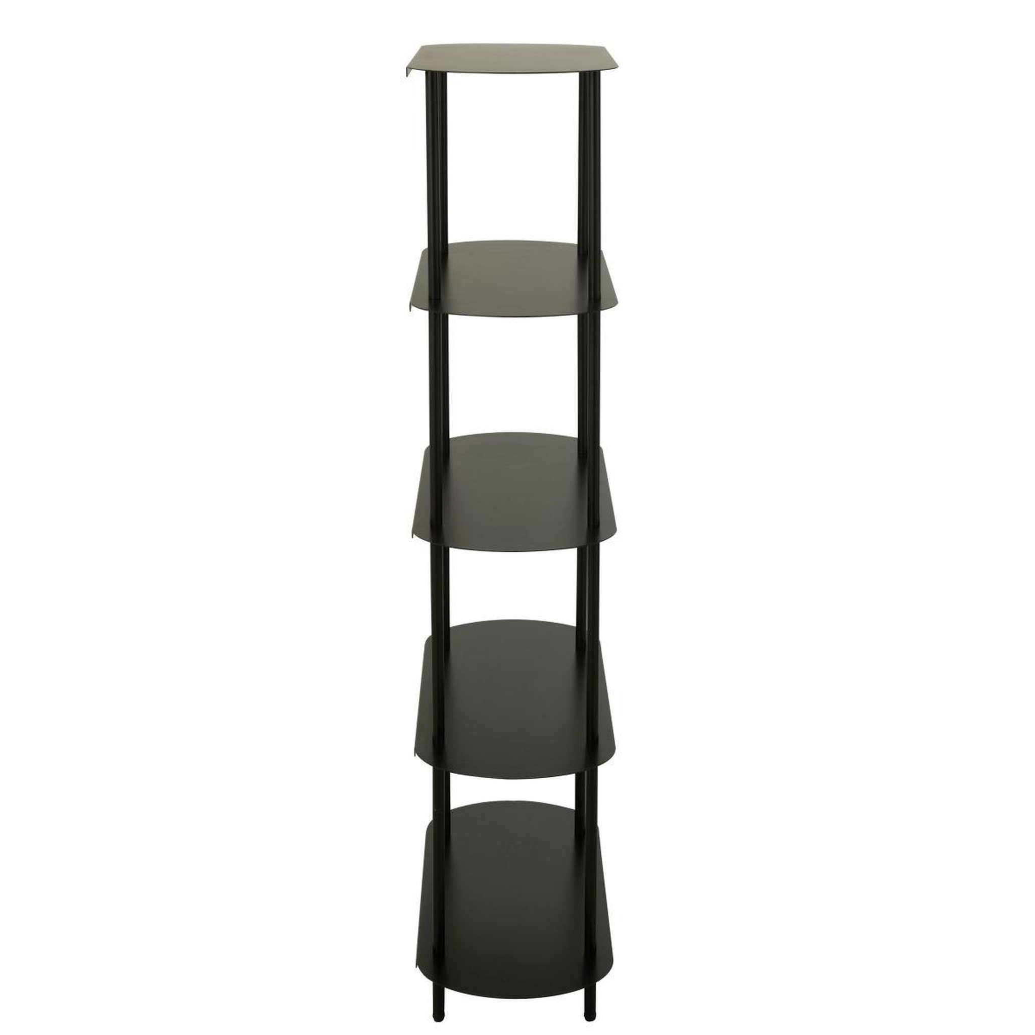 Voir la diapositive 4 : J-LINE Étagère 5 niveaux en métal  sheri  150cm noir