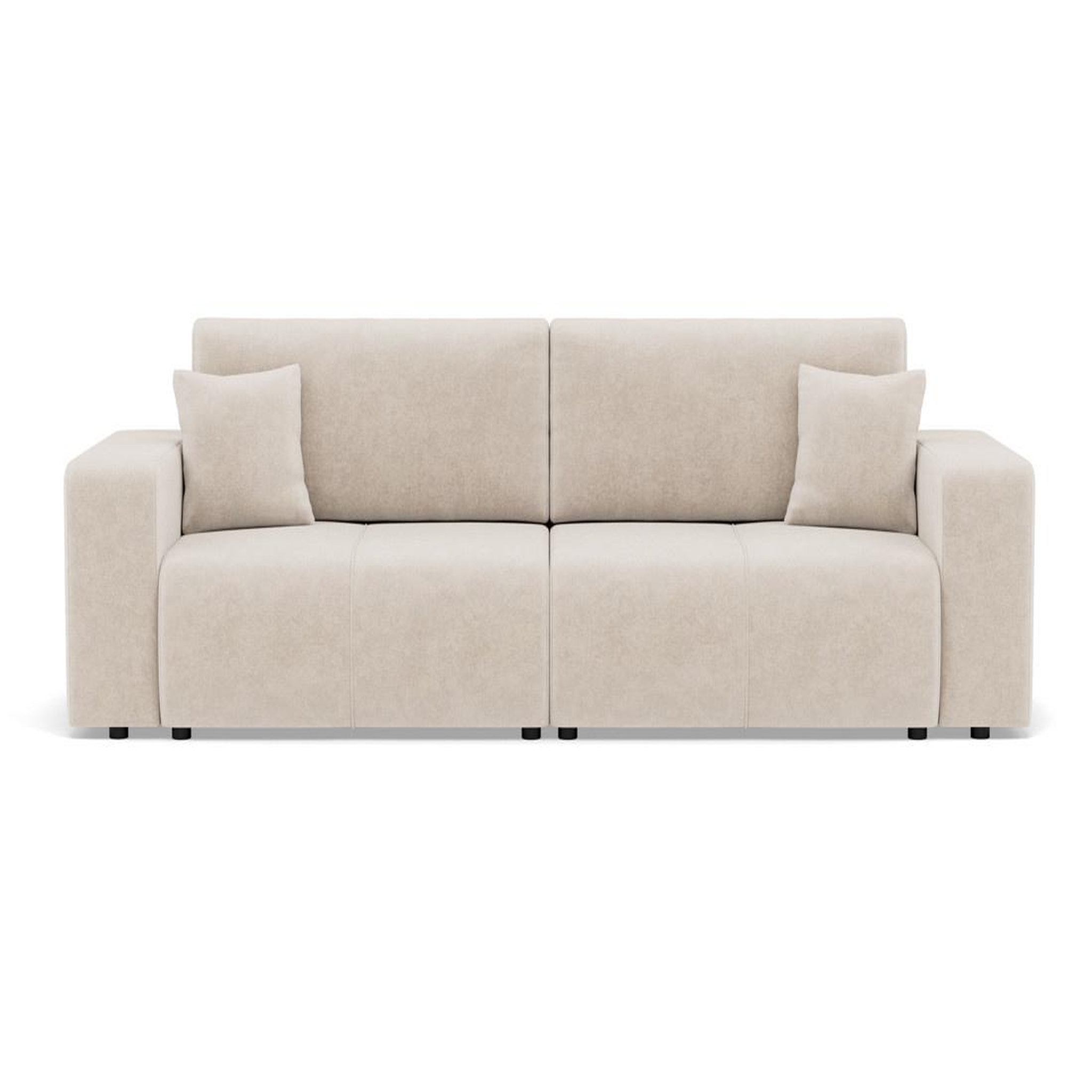 Voir la diapositive 1 : BEST MOBILIER Nicole - canapé droit 4 places convertible avec coffre en tissu
