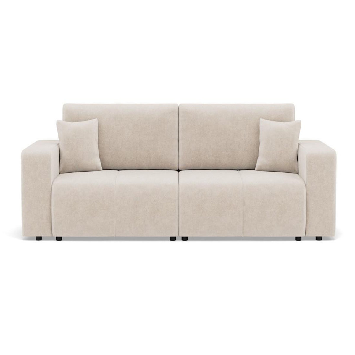 BEST MOBILIER Nicole - canapé droit 4 places convertible avec coffre en tissu