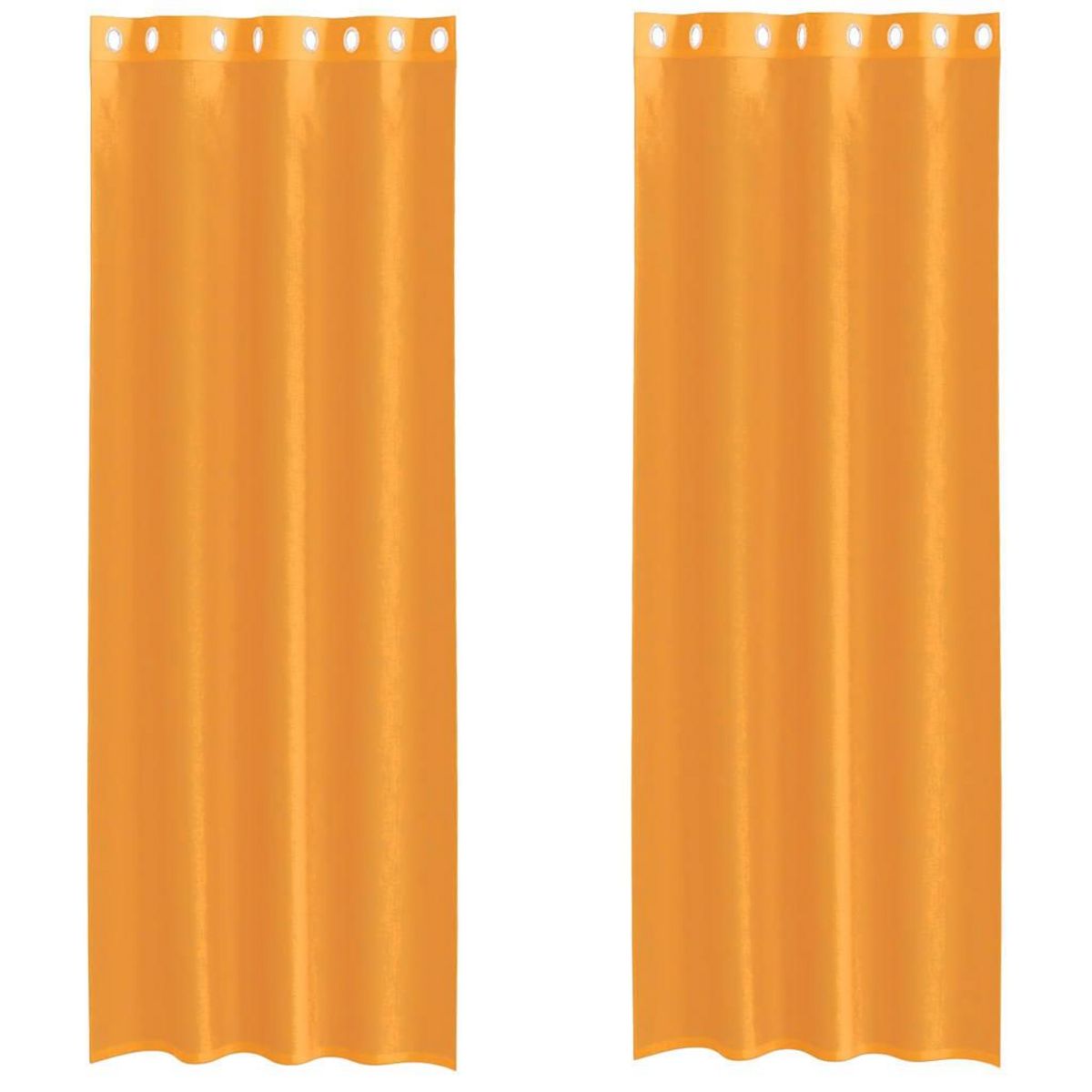 VIDAXL Rideaux en voile avec œillets 2 pcs orange 140x260 cm