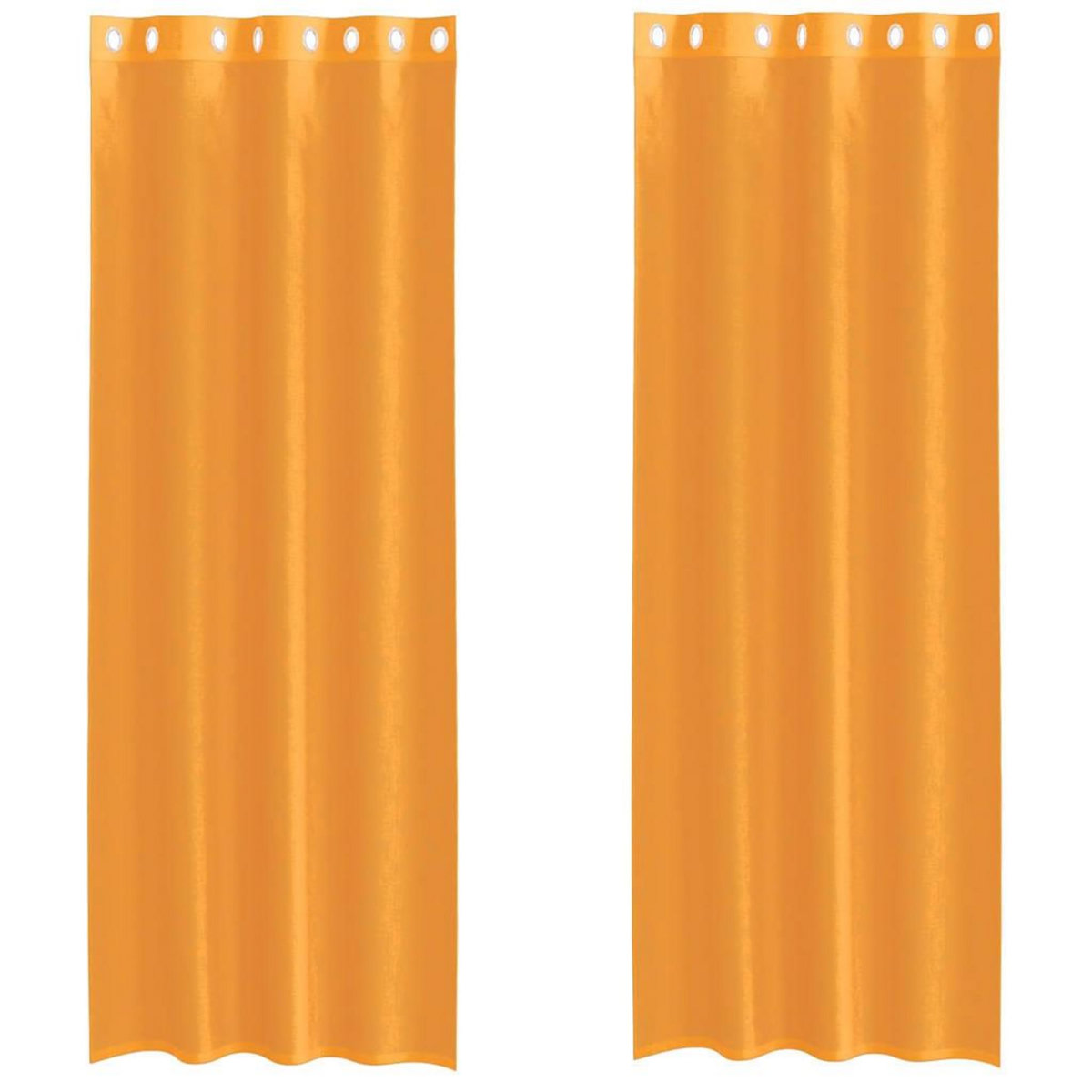 VIDAXL Rideaux en voile avec œillets 2 pcs orange 140x260 cm