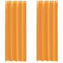 Voir la diapositive 2 : VIDAXL Rideaux en voile avec œillets 2 pcs orange 140x260 cm