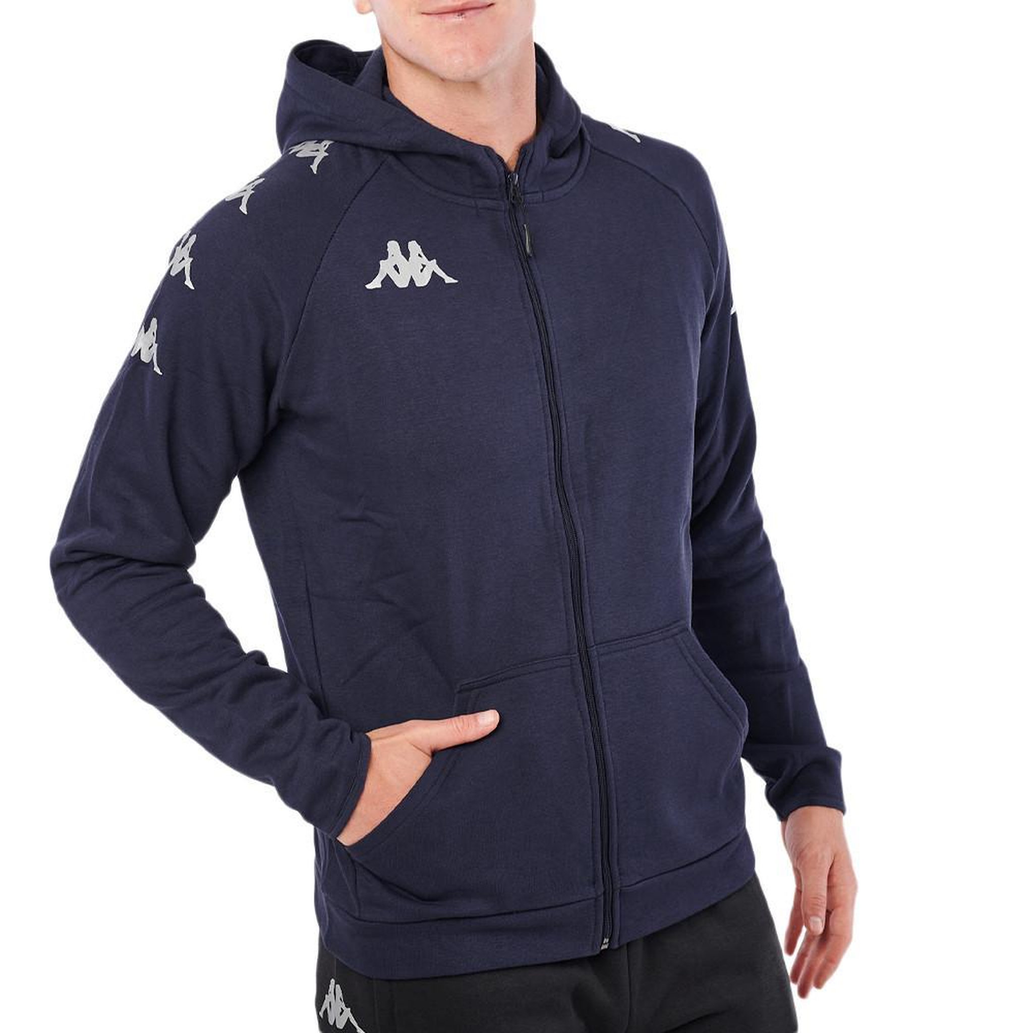 KAPPA Sweat Zippé Marine Homme Kappa Divieto. Coloris disponibles : Bleu