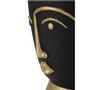 Voir la diapositive 3 : Paris Prix Vase Design Visage  Tribal  25cm Noir & Or
