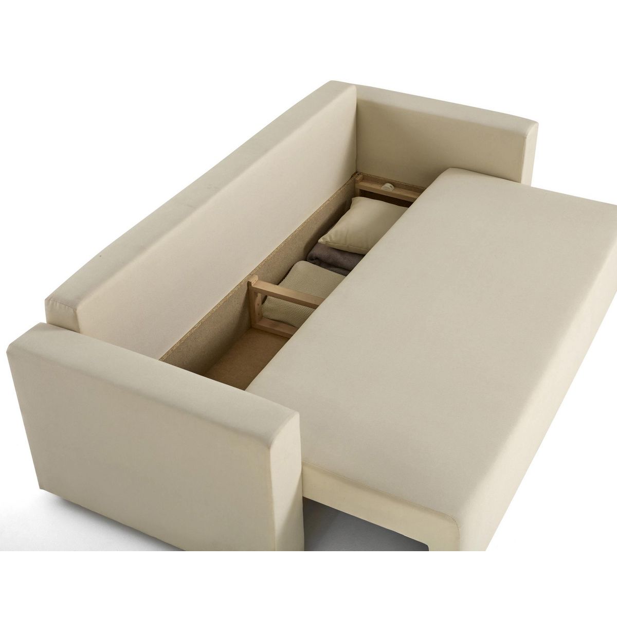 BEST MOBILIER Regala - canapé 3 places - convertible avec coffre - en tissu