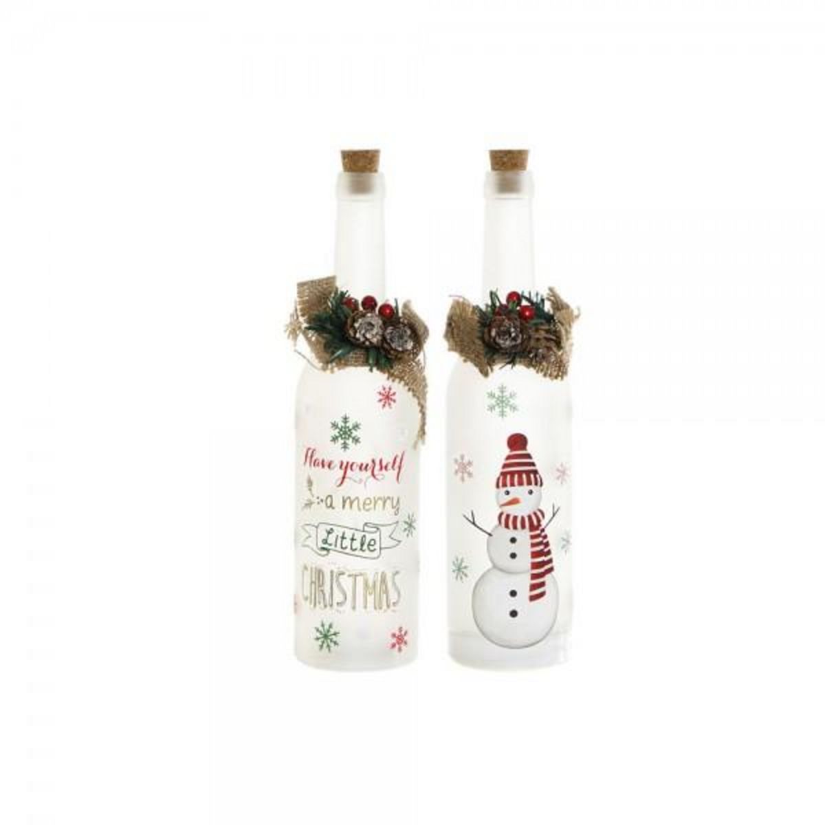 MARKET24 Bouteille LED DKD Home Decor 2 Pièces