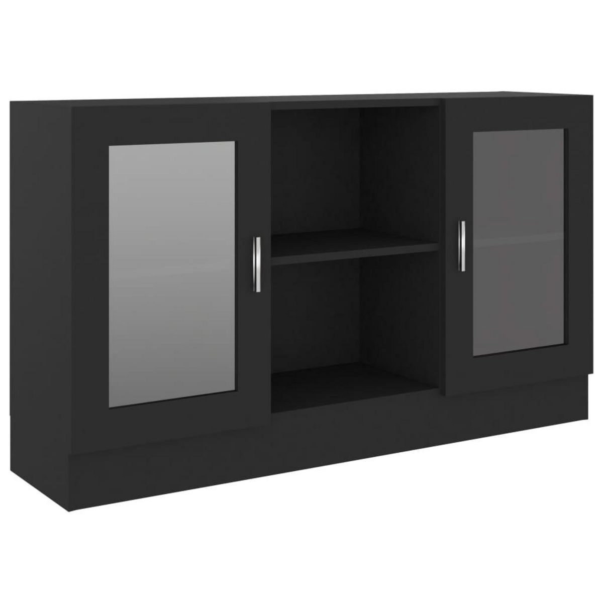 VIDAXL Armoire a vitrine Noir 120x30,5x70 cm Bois d'ingenierie