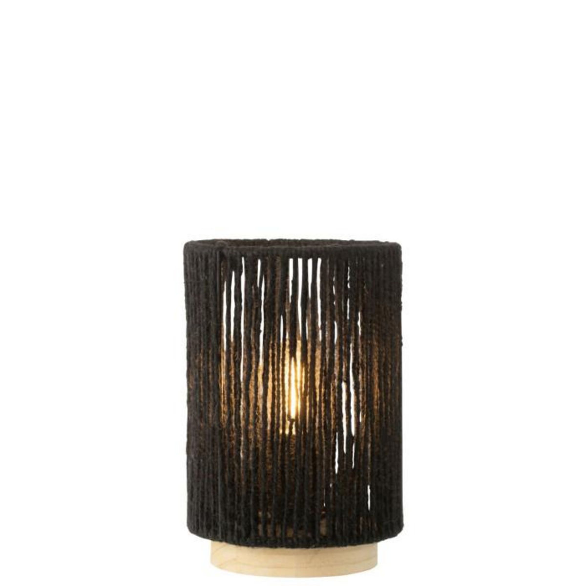 Paris Prix Lampe à Poser Cylindrique à LED  Roslyn  20cm Noir