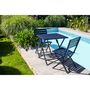 Voir la diapositive 3 : DCB GARDEN Chaise de jardin pliante - Aluminium - Bleu marine - MARIUS