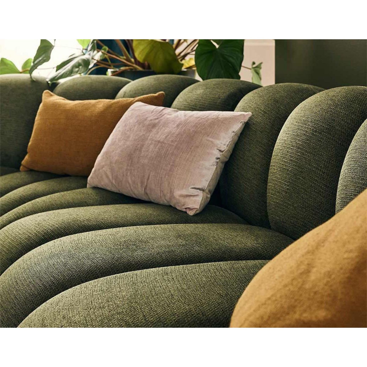 LISA DESIGN Debbie - canapé modulable d'angle gauche 5 places en tissu texturé