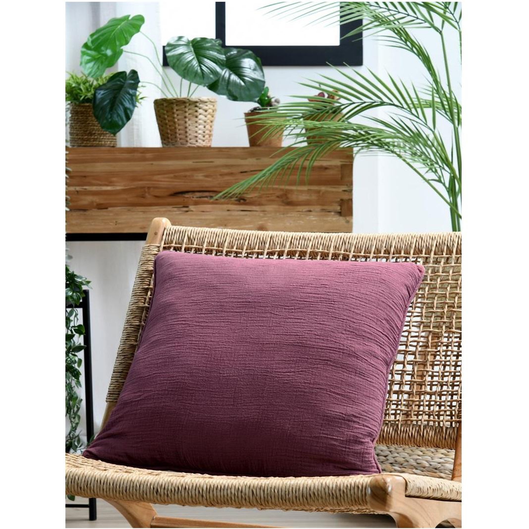 Voir la diapositive 3 : Eden Coussin en gaze de coton pop colors