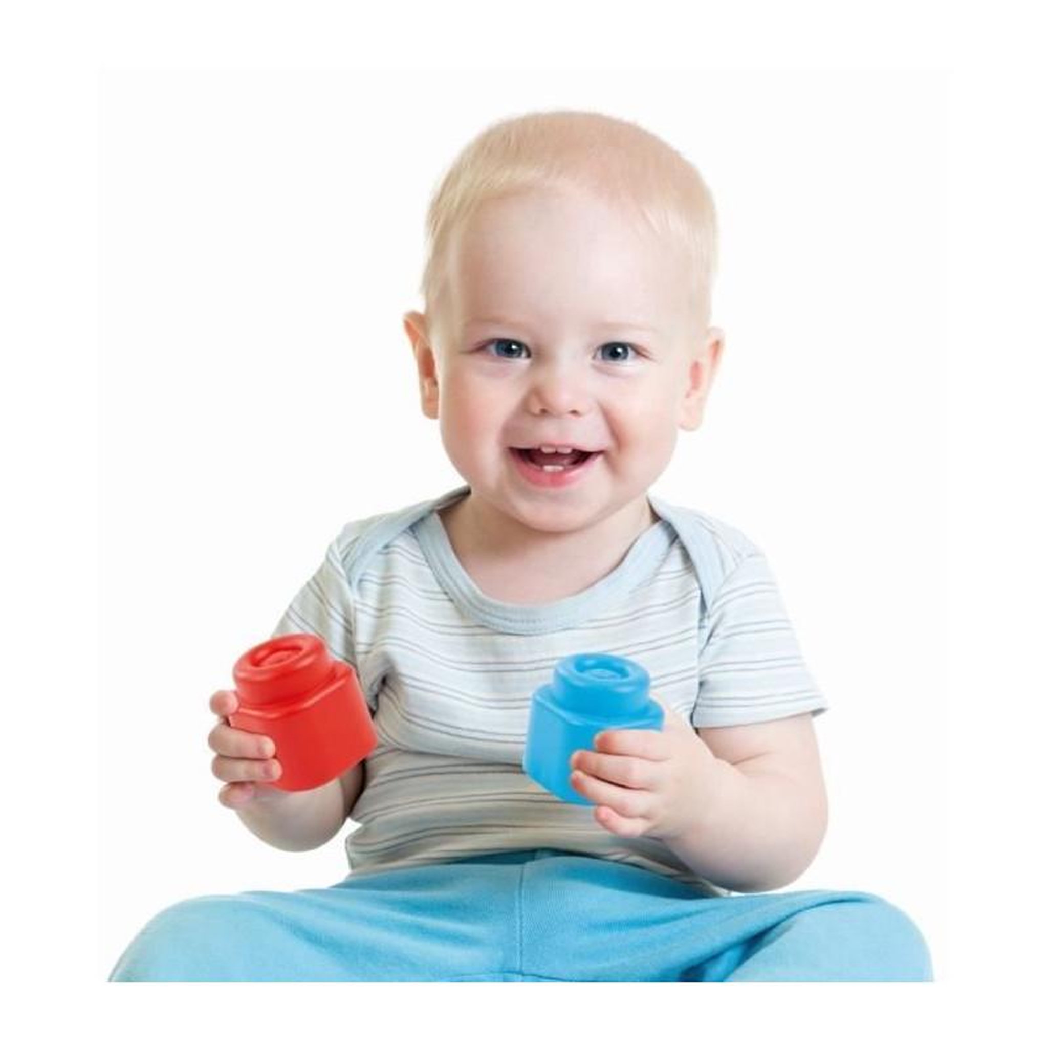 Voir la diapositive 3 : CLEMENTONI Clementoni - Clemmy Baby - Sac 40 cubes souples - Mixte - A partir de 9 mois - Cube souple assure une securite et peut passer en